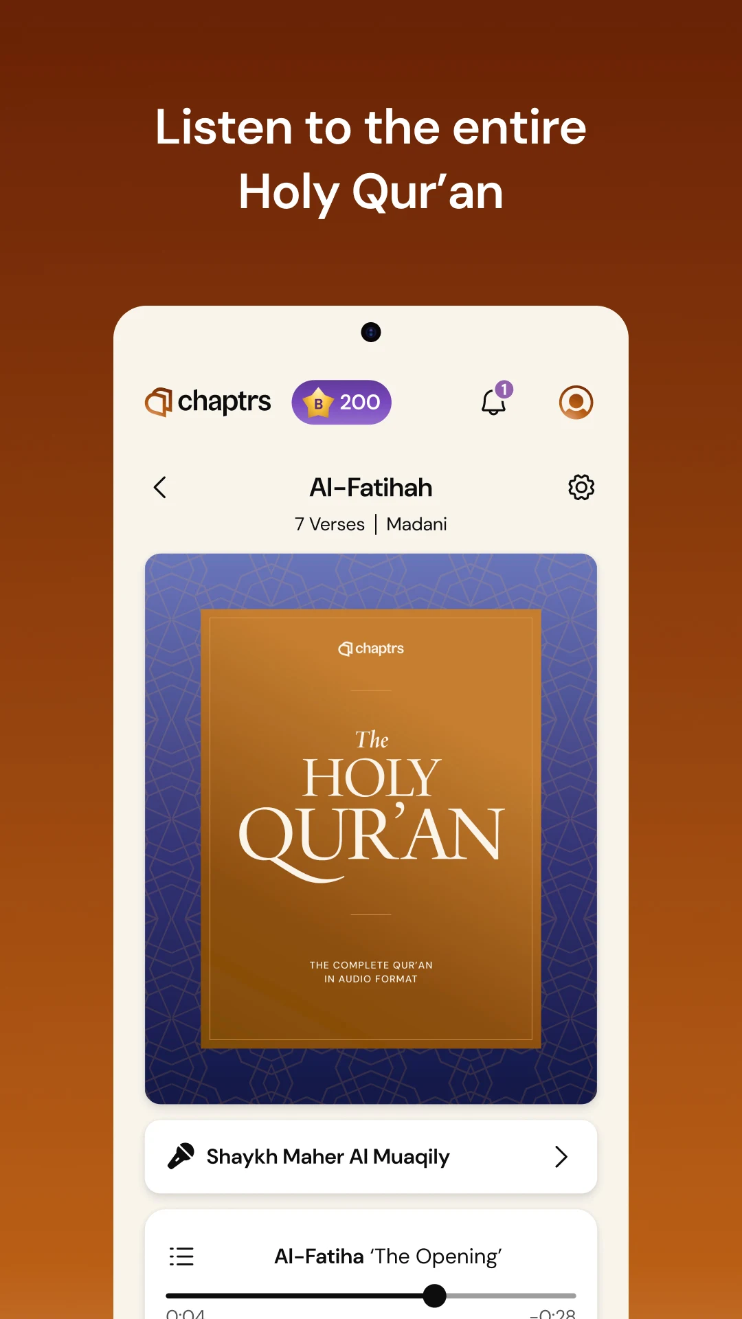 Chaptrs - Islamic Audiobooks screenshot